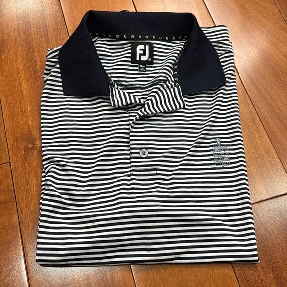FootJoy Other - FootJoy FJ‎ Men’s Golf Stretch Striped embroidered Logo Polo Shirt Size L